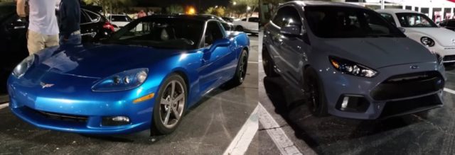 C6 Corvette and a Focus RS