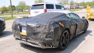 Mid-engine Corvette from behind