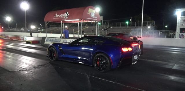 2017 Corvette Z06 vs. Camaro ZL1 Drag Race