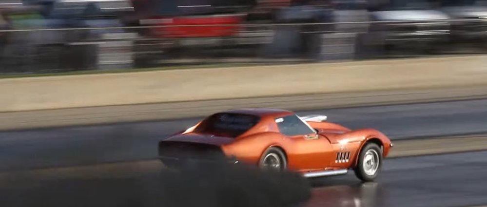 Cummins Corvette Tearing Down the Track