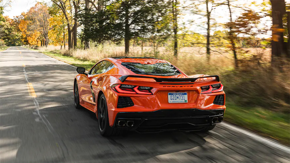 Mid Engine Chevrolet 2020 C8 Corvette Rear End and Tail Lights