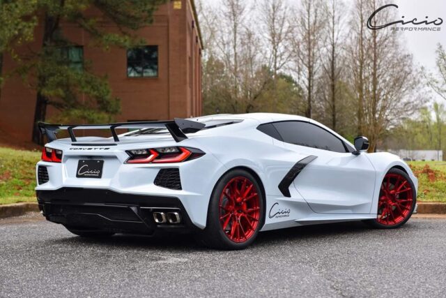 Lowered C8 with Red Shoes Looks Like an Exotic Euro - CorvetteForum