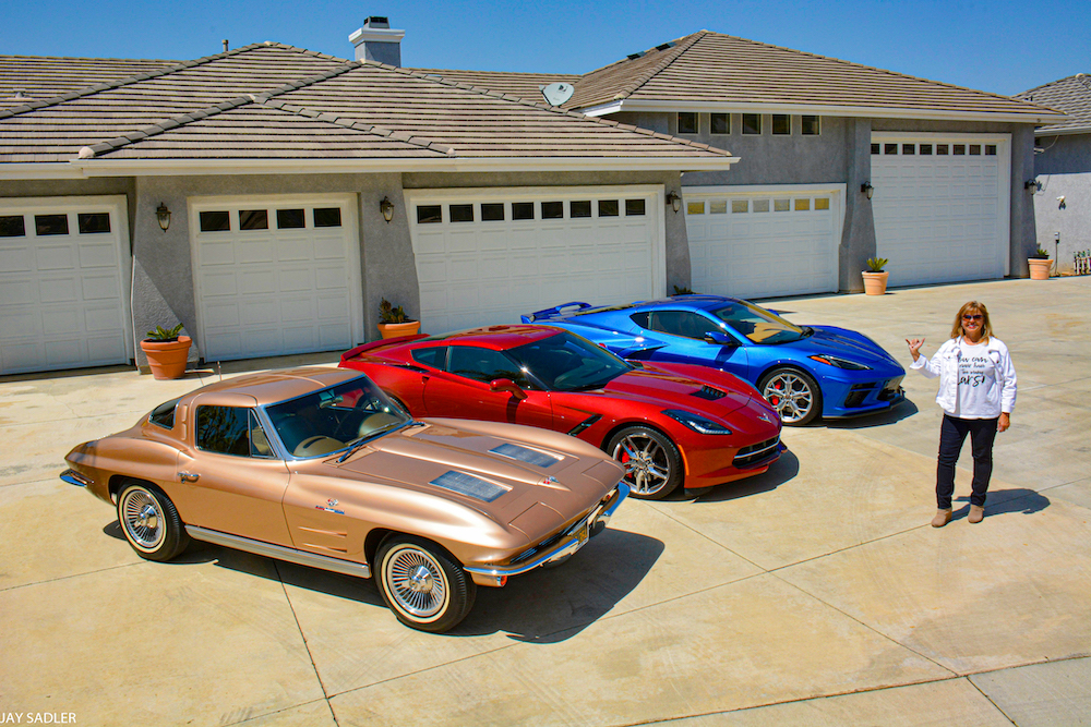 Michelle Sadler's 1963 C3, 2014 C7, and 2020 C8 Corvette 'VIN Sisters'