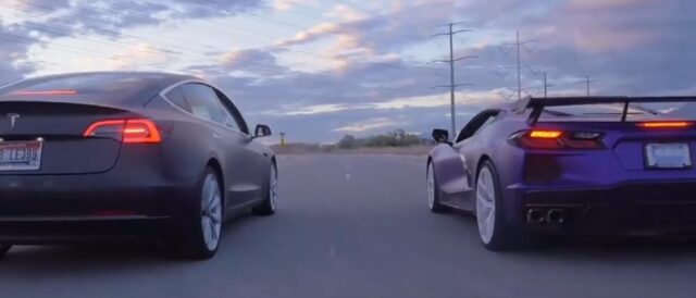 C8 Corvette vs Tesla Model 3