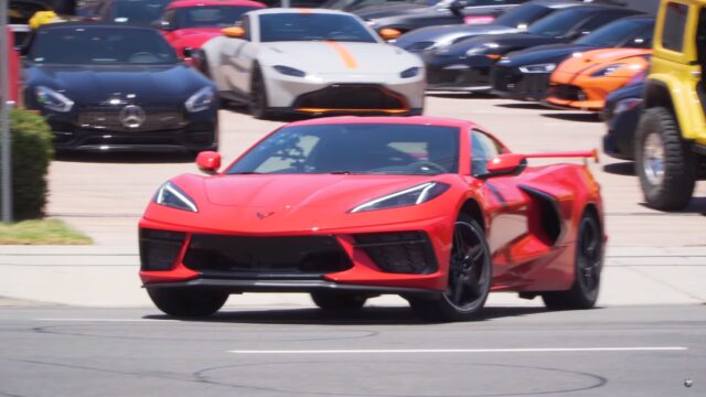 C8 Corvette Owner Gets Invited to an Exotic Car Rally