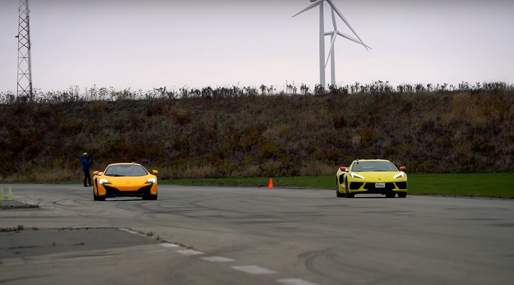 C8 Corvette vs McLaren 650S Track Battle