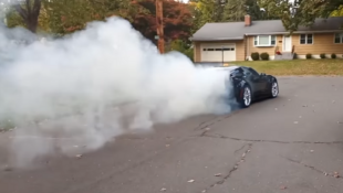 C7 Corvette Z06 burnout gone wrong