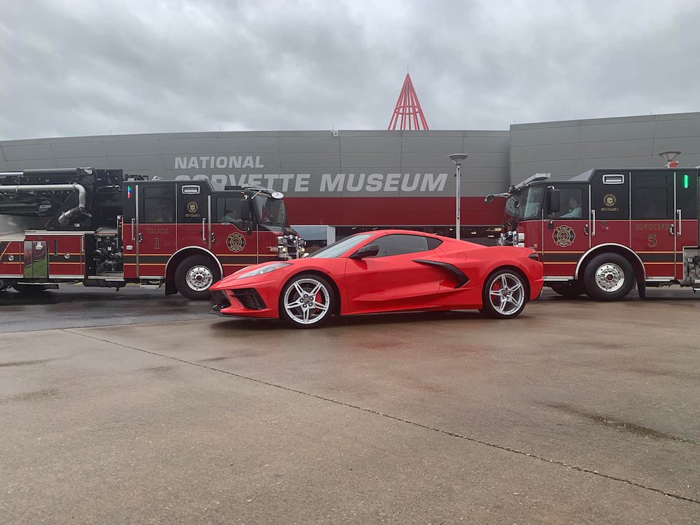 National Corvette Museum Donates Red C8 to Bowling Green Fire Department