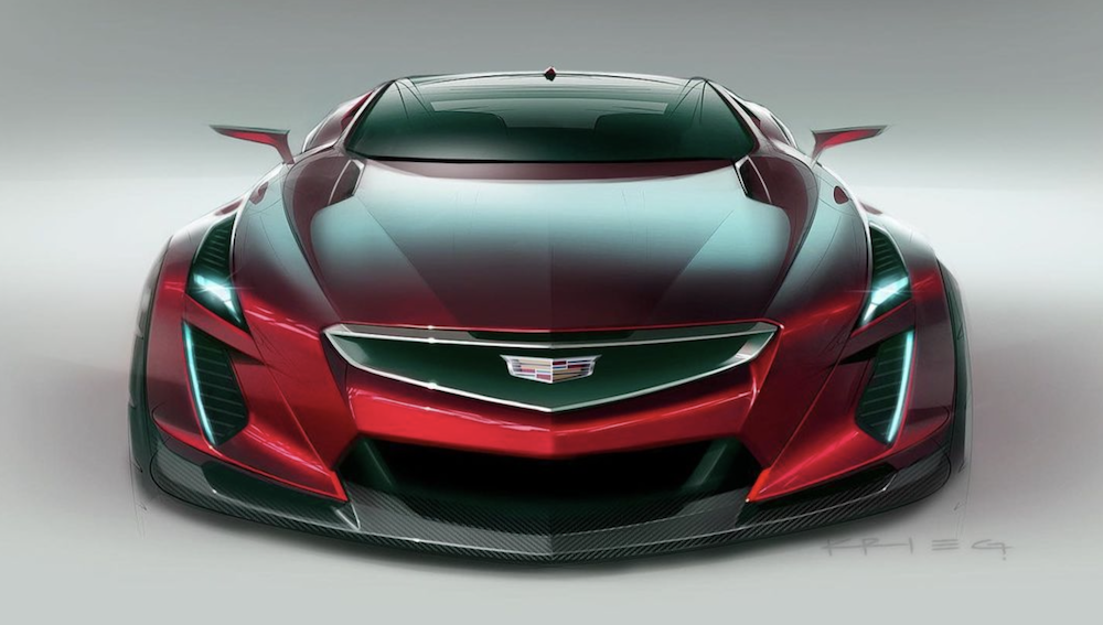 C8 Corvette Cadillac GM Design Official Sketch