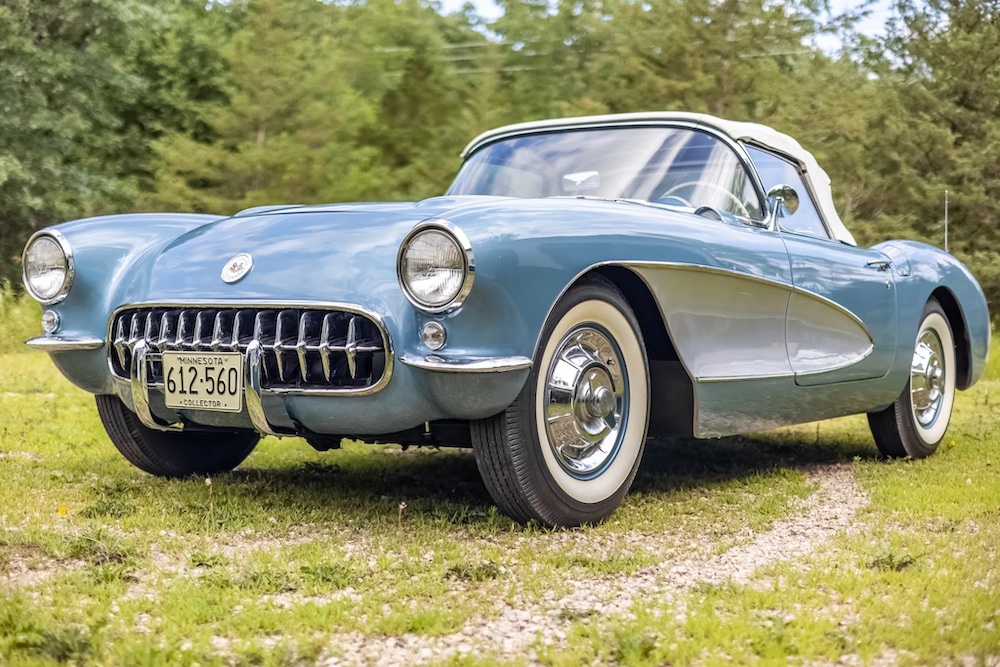 Arctic Blue 1956 Corvette