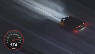 C7 Corvette driving over 170 MPH on Los Angeles Freeway running from police
