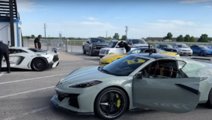 Corvette E-Ray vs Tuned Lamborghini Aventador SV Drag Race