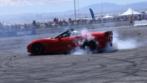 Corvette convertible burnout at LS Fest West 2024