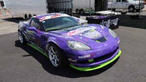 Purple C6 Corvette drift car at LS Fest West 2024